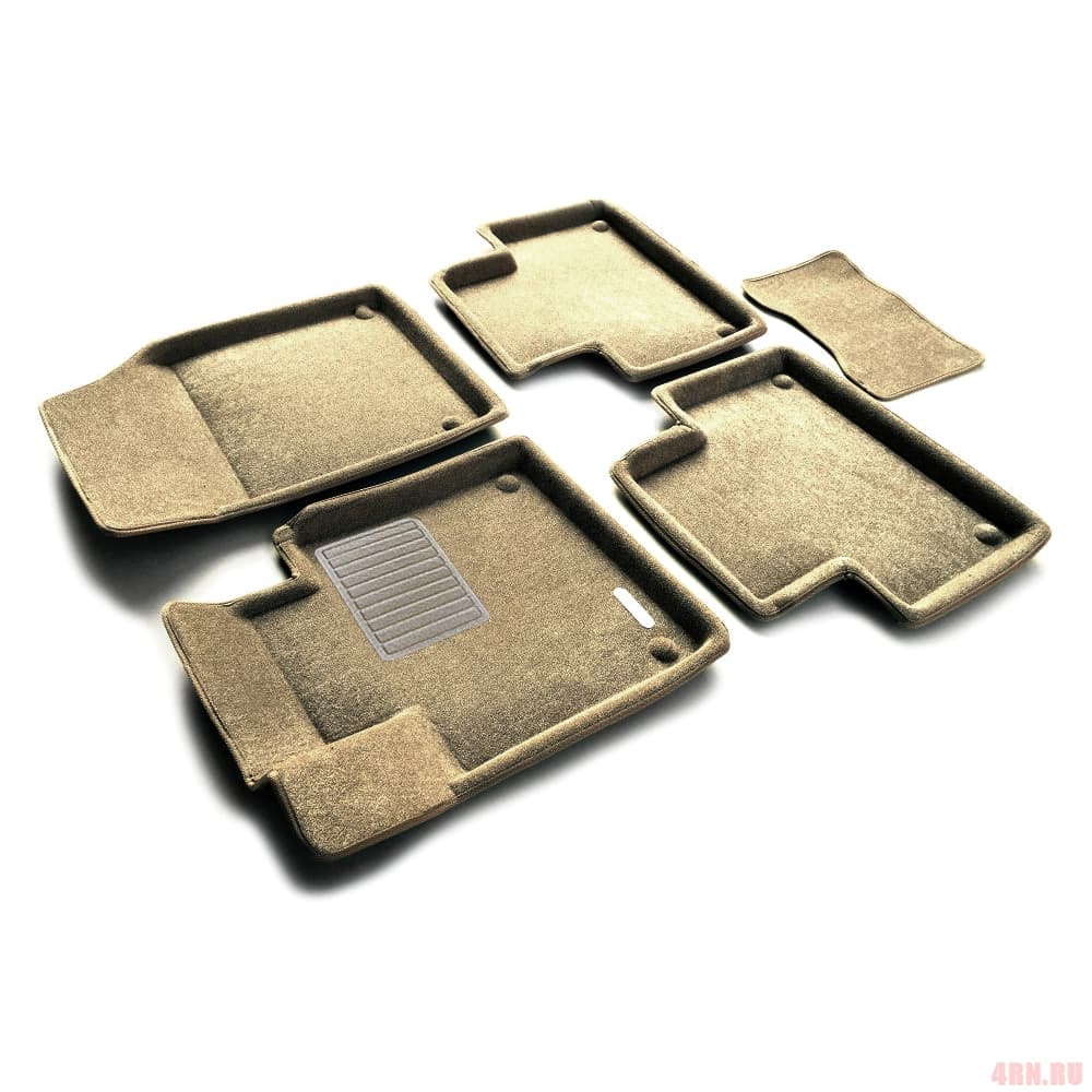 Коврики в салон Volvo XC90  2014-2019, 3D ткань Euromat Business, Бежевый, Арт. EMC3D-005509T