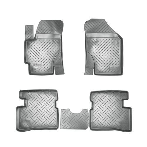 Коврики в салон Kia Rio  2005-2009 Седан, полиуретан Norplast, Серый, Арт. NPL-Po-43-30-G