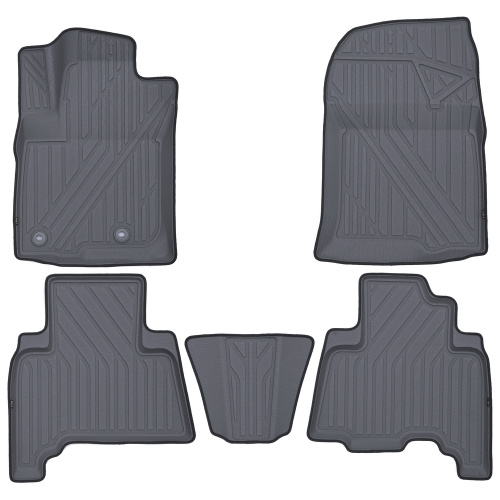 Коврики в салон Toyota Land Cruiser Prado (J150) 2013-2017 FL1 3 дв., полиуретан 3D KVEST с черным кантом, Серый, Арт. KVESTTYT00002KG