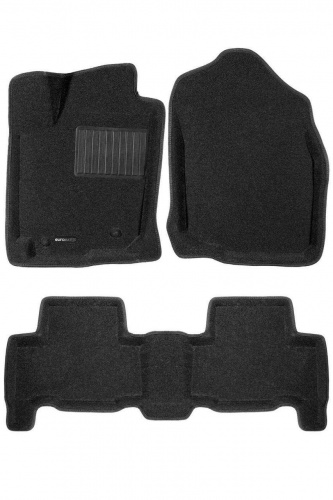 Коврики в салон Toyota RAV4 (XA30) 2005-2010, 3D ткань Euromat Business, Черный, Арт. EMC3D005126