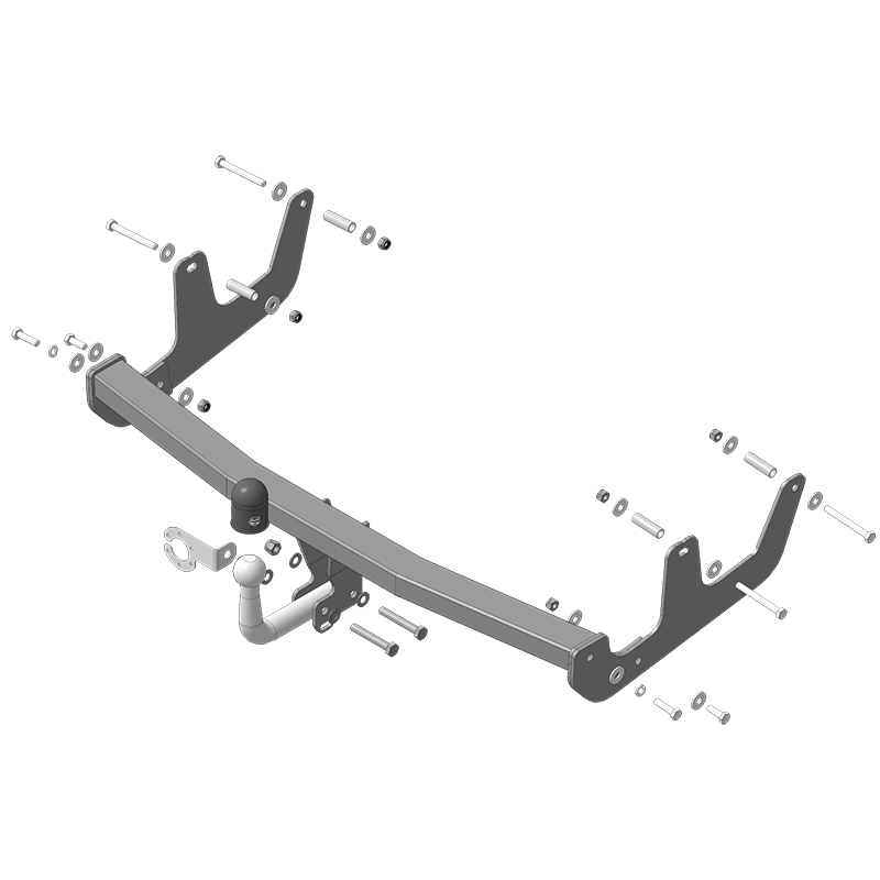 Фаркоп Renault Sandero I 2009-2014 Оцинкованный шар, V-1.4, 1.6 MOTODOR Арт. R103A
