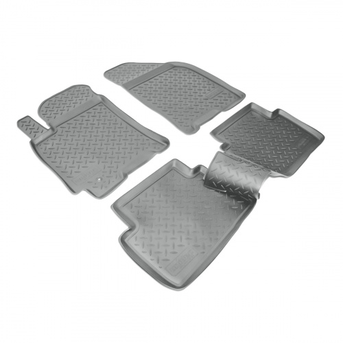 Коврики в салон Chevrolet Lacetti 2004-2013 Седан, полиуретан 3D Norplast, Серый, Арт. NPLPO1222G