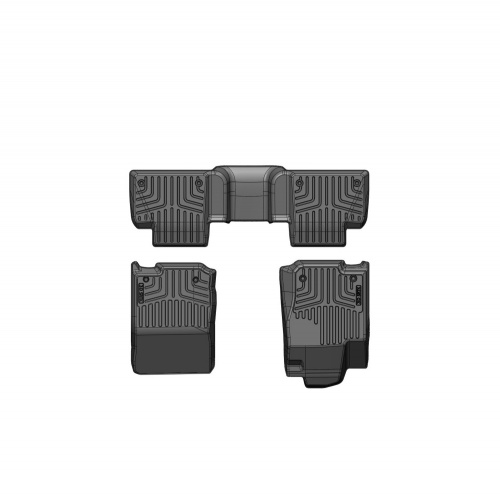 Коврики в салон Mercedes GL (X164) 2006-2009, резина 3D SRTK LUX, Черный, Арт. 3D.MB.GL.12G.08004