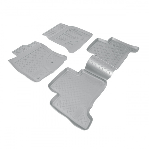 Коврики в салон Toyota Land Cruiser Prado (J120) 2002-2007 5 дв., полиуретан Norplast, Серый, Арт. NPLPO8840G