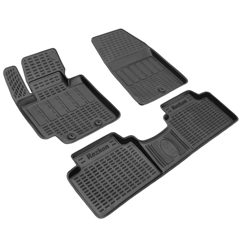 Коврики в салон Kia Soul (PS) 2013-2016, полиуретан Rezkon, Черный, Арт. 0521030200