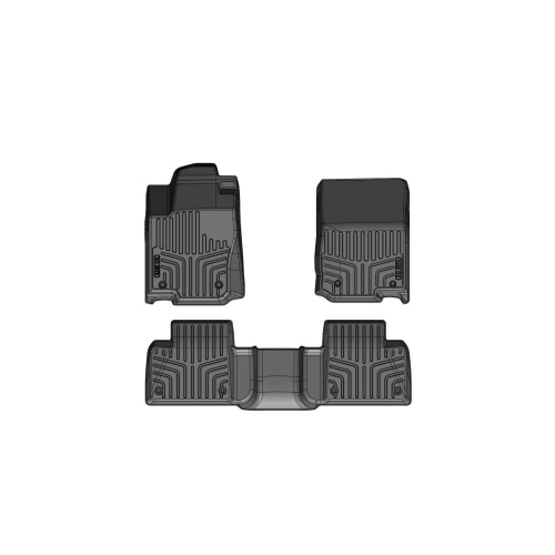 Коврики в салон Mercedes GLE (W166) 2015-2018, резина 3D SRTK LUX, Черный, Арт. 3D.MB.M.11G.08004