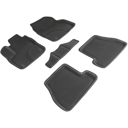 Коврики в салон Ford Focus  2010-2015 Хэтчбэк 5 дв., 3D EVA Seintex "ромб", Черный, Арт. 95241