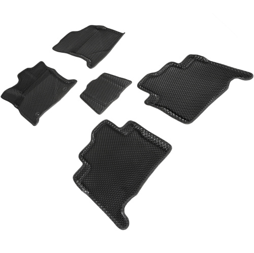 Коврики в салон Toyota Fortuner  2015-2020, 3D EVA Seintex "ромб", Черный, Арт. 95489