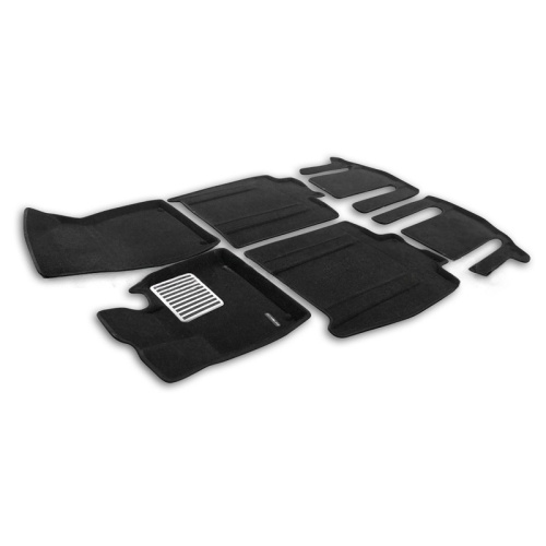 Коврики в салон Zeekr 009 2022-, 3D ткань Euromat LUX, Черный, Закр. пол Арт. EM3D005723