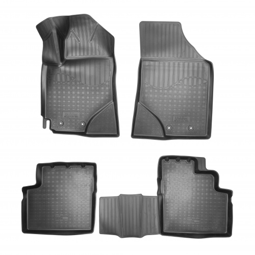 Коврики в салон Geely Emgrand  (7) 2018-2020 FL, полиуретан 3D Norplast, Черный, Арт. NPA11-C24-084