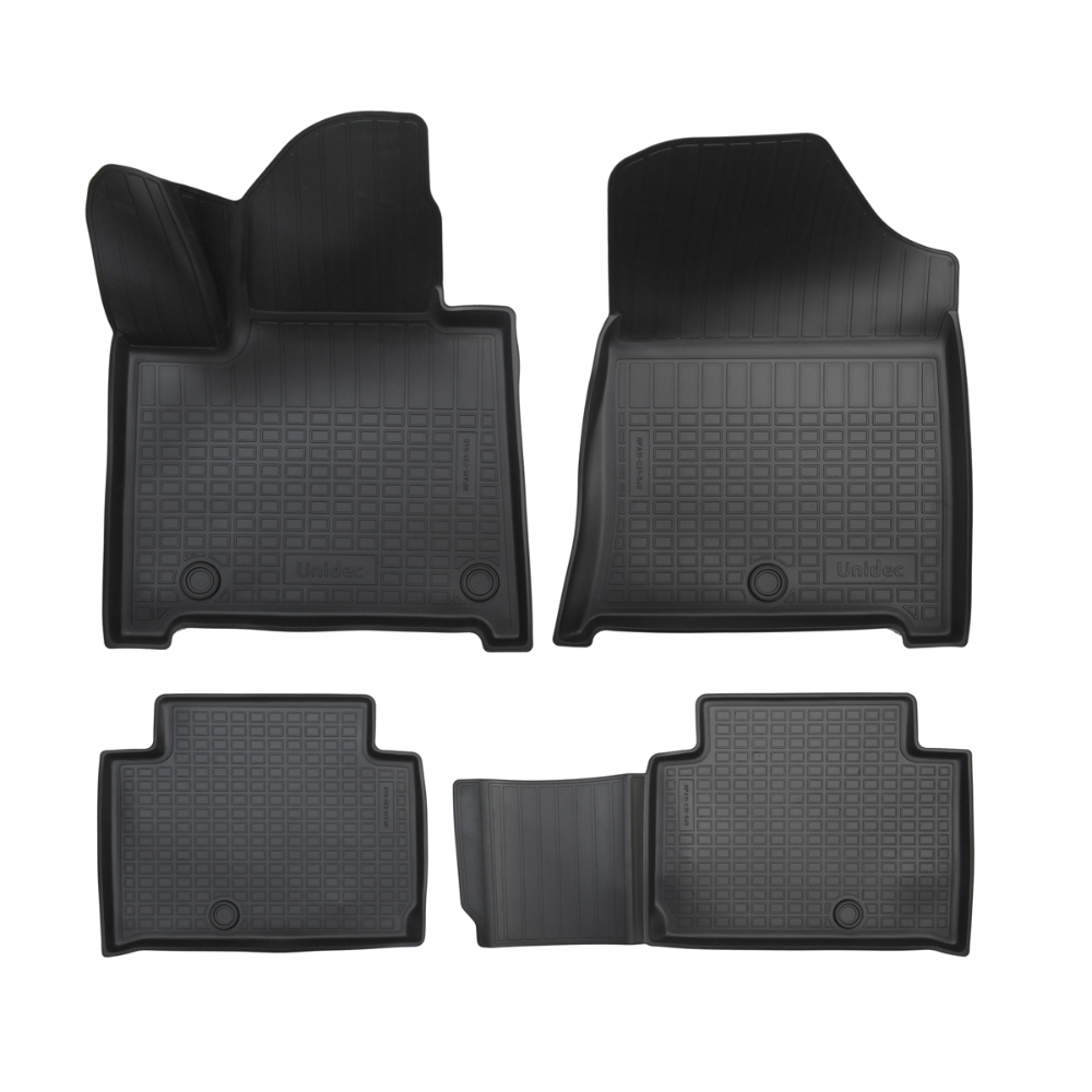 Коврики в салон Hyundai Santa Fe (MX5) 2023-, полиуретан 3D Norplast, Черный, 1,2 ряд, 7 мест Арт. NPA11C31540