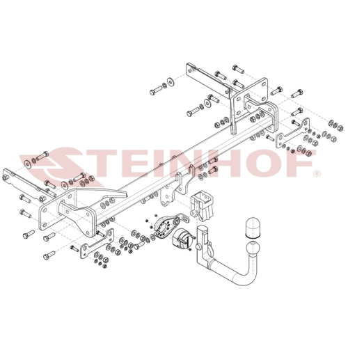Фаркоп Mercedes S (W222) 2013-2017 в т.ч. для а/м с версией AMG Steinhof Арт. M159