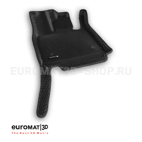 Коврики в салон BYD Song EV Plus 2020-2024, 3D EVA Euromat, Черный, Арт. EM3DEVA001250