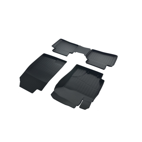 Коврики в салон Hyundai Solaris  2017-2020, резина 3D SRTK LUX, Черный, Арт. 3D.HY.SOL.17G.02077