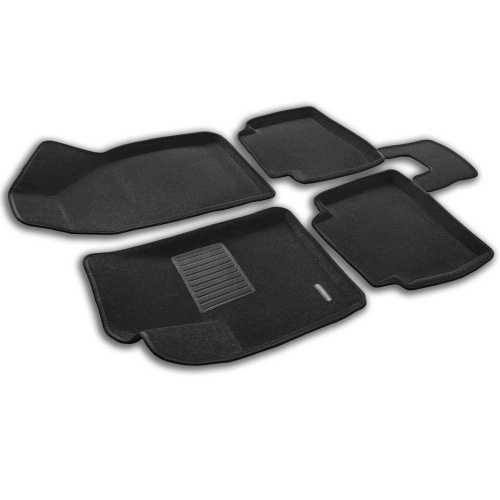 Коврики в салон Kaiyi E5 2021-, 3D ткань Euromat Business, Черный, Арт. EMC3D001475