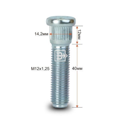 Шпилька забив. CRP142B40 M12X1,25 длина рез.части 40мм Цинк