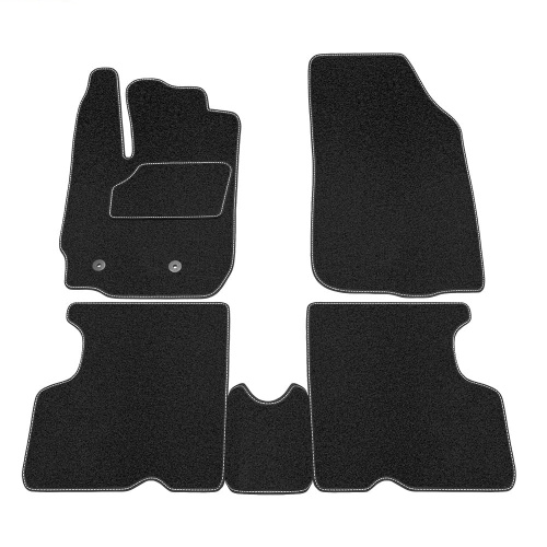 Коврики в салон Renault Duster  2010-2015, текстильные Rezkon, Черный, Арт. 2529005300