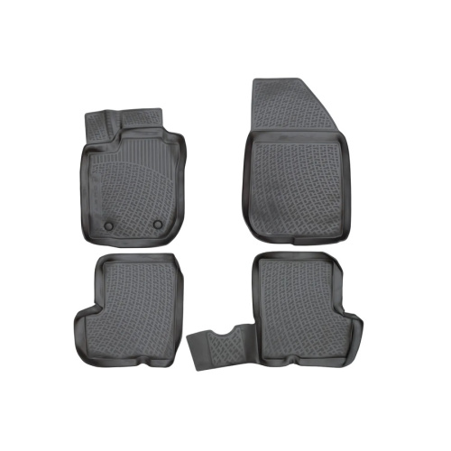 Коврики в салон Renault Duster  2010-2015, полиуретан оригинал, Черный, Арт. 7711546512