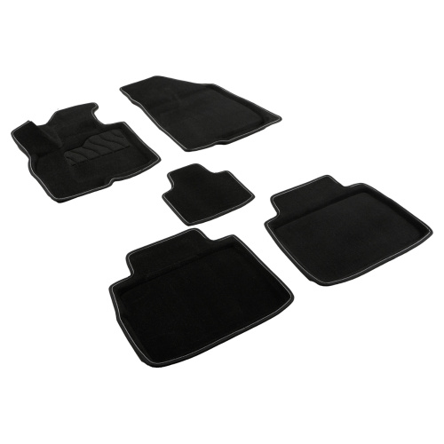 Коврики в салон Jaecoo J7 2023-, 3D ткань Seintex , Черный, Арт. 318458