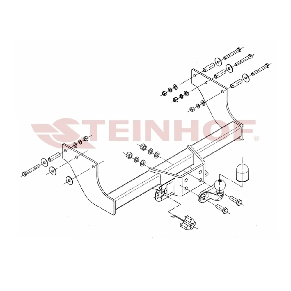 Фаркоп Ford Transit V 2000-2006 Бортовой грузовик для а/м с удиленной рамой Steinhof Арт. F2991