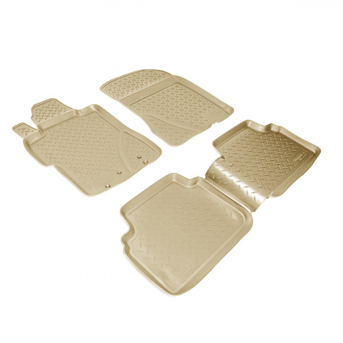 Коврики в салон Honda Civic 2005-2009 Седан, полиуретан Norplast, Бежевый, Арт. NPLPO3008B