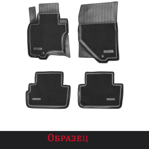 Коврики в салон Hyundai Elantra (XD) 2003-2010 FL Седан, комбинированные 3D Norplast, Черный, Арт. NPLPO3108CM