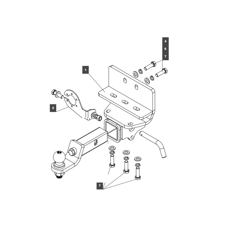 Фаркоп Toyota Land Cruiser 300 2021- (E с антистуком) TOWRUS Арт. 249506