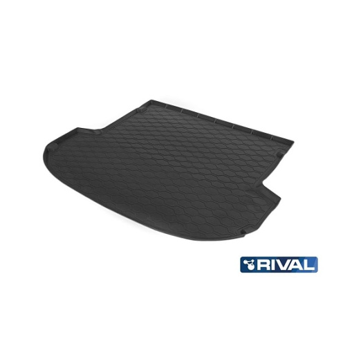 Коврик в багажник Hyundai Santa Fe (TM) 2018-2021, полиуретан Rival, Черный, 5 мест Арт. 12306006