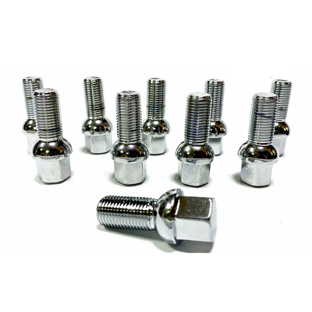 Комплект болтов M14x1.5 Сфера L-28мм Хром, Ключ 17, Арт. KK184110/CR