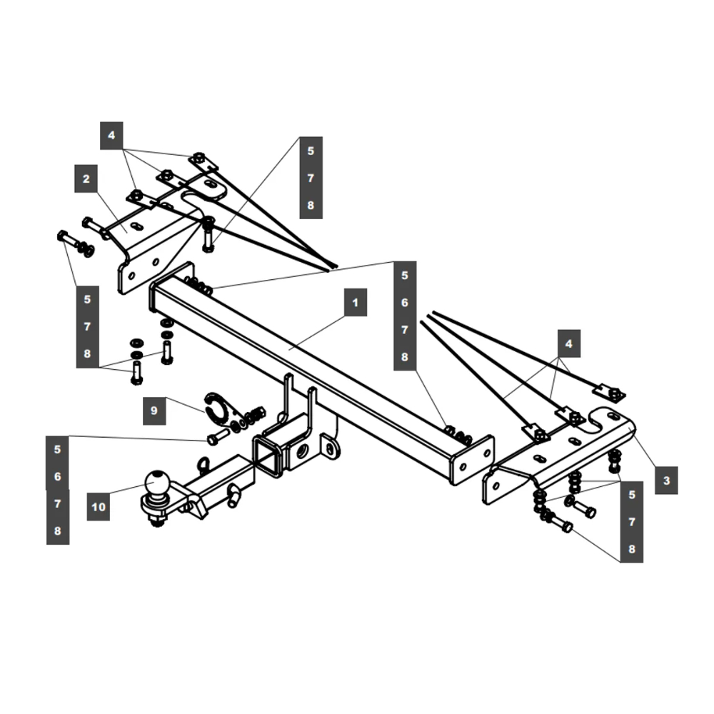 Фаркоп Changan CS55 Plus 2021- (E с антистуком) TOWRUS Арт. 289251