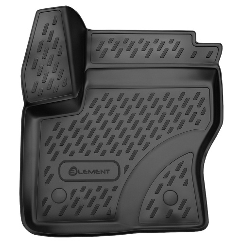 Коврики в салон Ford Kuga  2011-2017, полиуретан 3D Element, Черный, передний левый Арт. CARFRD00009KFL