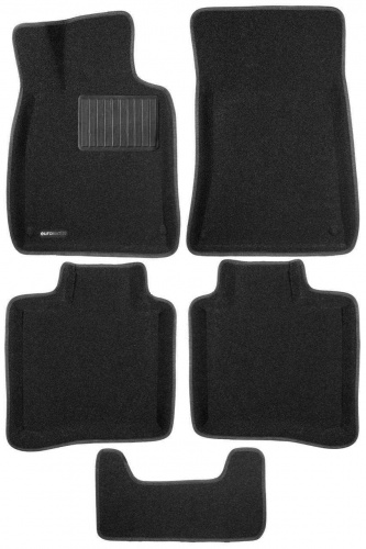 Коврики в салон Mercedes S (W222) 2013-2017, 3D ткань Euromat Business, Черный, long версия Арт. EMC3D003515