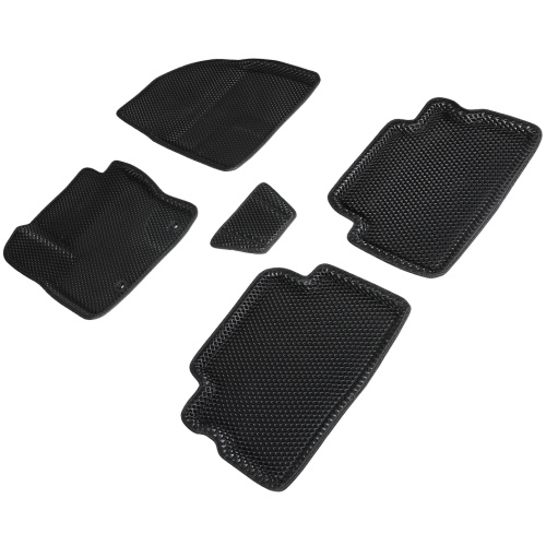 Коврики в салон Ford Kuga  2008-2013, 3D EVA Seintex "ромб", Черный, Арт. 95281