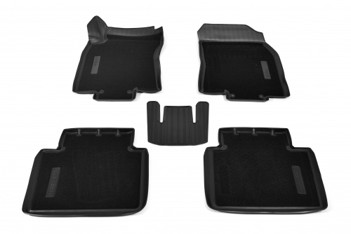 Коврики в салон Nissan X-Trail (T32) 2013-2019, комбинированные 3D Norplast, Черный, Арт. NPA11C61812CM