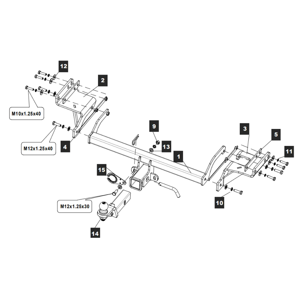 Фаркоп Hyundai Tucson (TL) 2018-2021 FL (E с антистуком) TOWRUS Арт. 109172