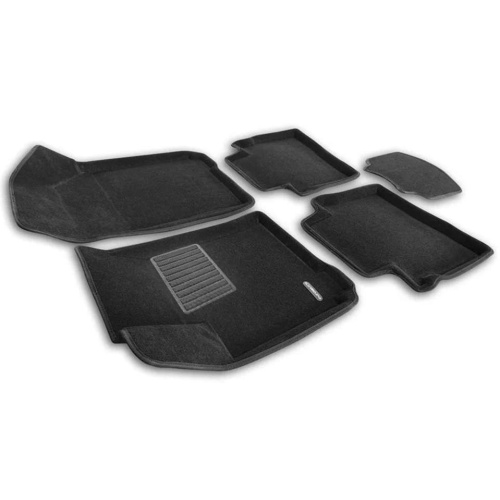 Коврики в салон OMODA S5 2022-, 3D ткань Euromat Business, Черный, Арт. EMC3D001461