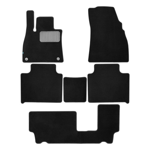 Коврики в салон Hongqi HS7  2024-, ткань Klever premium, Черный, Арт. KLEVER05A71057110KH