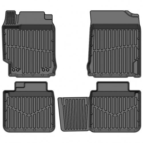 Коврики в салон Toyota Camry (XV50) 2011-2014, резина 3D SRTK Premium, Черный, Арт. PR.TY.CAM.06G.02014