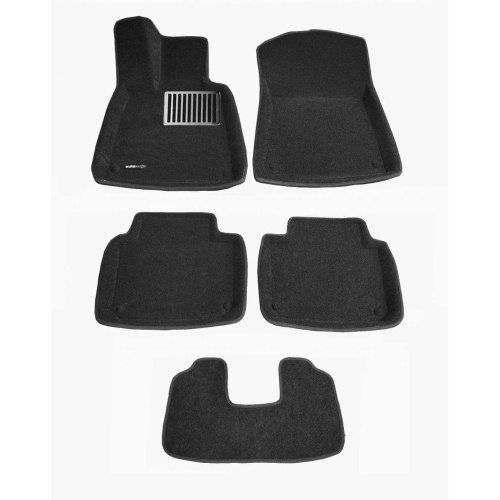 Коврики в салон Lexus GS  2011-2015, 3D ткань Euromat LUX, Черный, Арт. EM3D003215