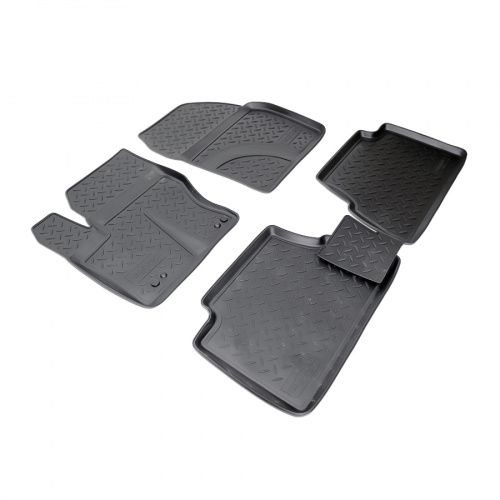 Коврики в салон Ford C-MAX (Mk2) 2010-2015, полиуретан Norplast, Черный, Арт. NPL-Po-22-06