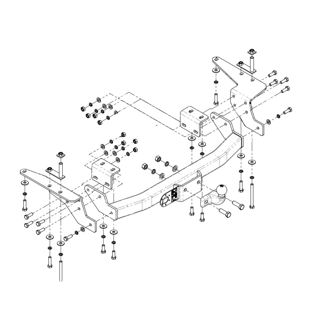 Фаркоп SsangYong Actyon Sports I 2006-2012 IMIOLA Арт. S055