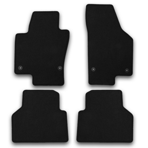 Коврики в салон Volkswagen Tiguan  2007-2011, текстильные Klever эконом, Черный, Арт. KLEVER01512101200K