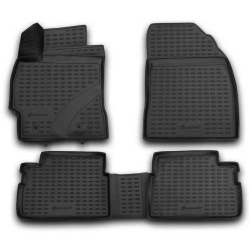 Коврики в салон Toyota Corolla (E140/E150) 2006-2010 Седан, полиуретан 3D Element, Черный, Арт. NLC.3D.48.15.210k