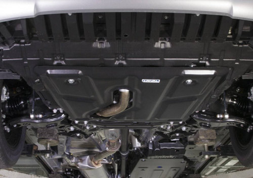 Защита картера двигателя, КПП Toyota RAV4 (XA30) 2005-2010 V - 2.0; 2.4; с вырезом под глушитель Арт. 111.9506.1