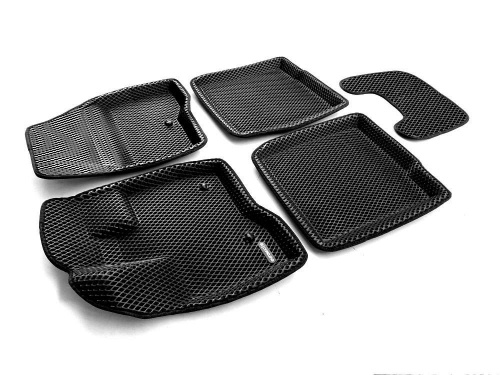 Коврики в салон Ford Explorer (U502) 2010-2016, 3D EVA Euromat, Черный, Арт. EM3DEVA002218