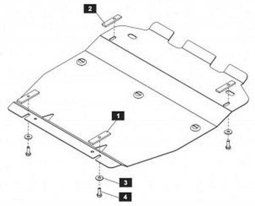 Защита картера двигателя Suzuki Grand Vitara 2005-2008 5 дв. V-все Арт. 23.1823