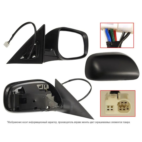 Зеркало боковое  Toyota Camry (XV40) 2006-2009 Обогрев/ Складывание/ 7 контактов, справа (R) Арт. STTYL59401