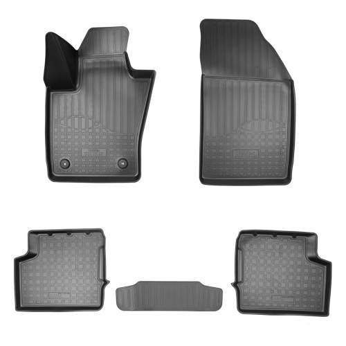 Коврики в салон Jeep Renegade 2014-2019, полиуретан 3D Norplast, Черный, Арт. NPA11-C40-420