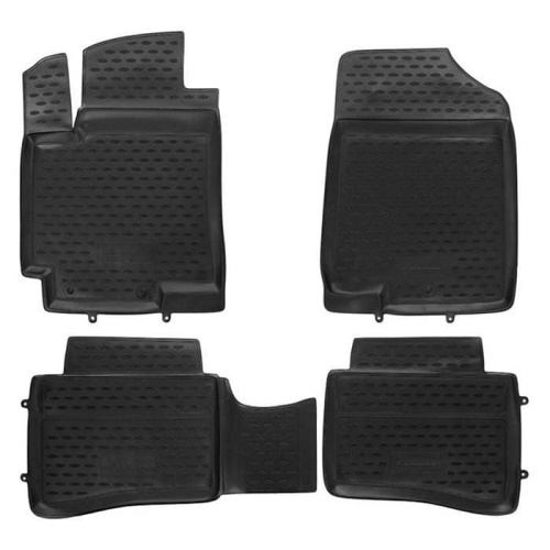 Коврики в салон Hyundai Solaris 2010-2014 Хэтчбэк 5 дв., полиуретан Element, Черный, Арт. NLC.20.45.210h