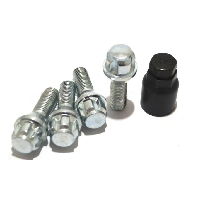Секретные болты M12x1.25 Конус L-24мм Хром, Ключ 17-19, Арт. 372093H1